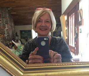 selfie of margy in mirror
